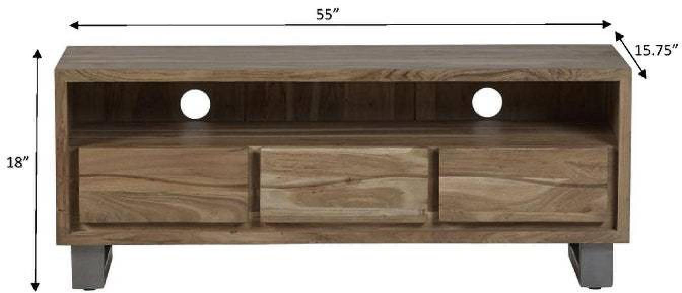 Aaram By Zebrs Solid Wood TV Entertainment Unit (Finish Color)