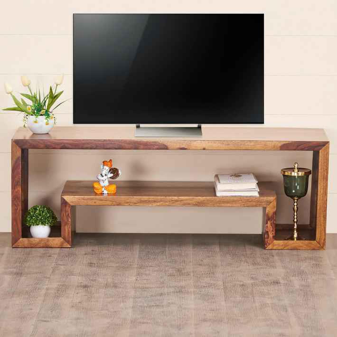Aaram By Zebrs Solid Wood TV Entertainment Unit (Finish Color)