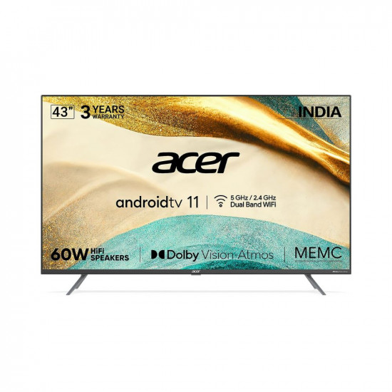 Acer 109 cm (43 inches) H Series 4K Ultra HD Android Smart LED TV AR43AR2851UDPRO (Black)