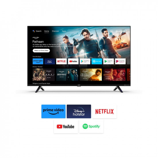 Acer 126 cm (50 inches) V Series 4K Ultra HD Smart QLED Google TV AR50GR2851VQD (Black)