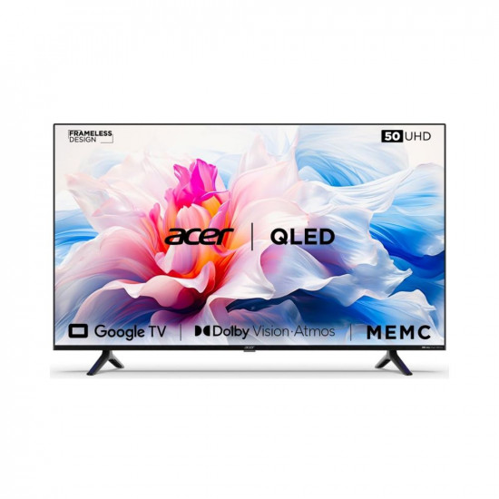 Acer 126 cm (50 inches) V Series 4K Ultra HD Smart QLED Google TV  AR50GR2851VQD (Black)