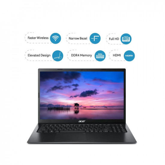 Acer Extensa 15 Lightweight Laptop Intel Core i5 11th Gen Processor - (8 GB/ 512 GB SSD/ Windows 11 Home/ 1.7kg/ Black/ Elevated Hinge Design) EX215-54 with 39.6 cm (15.6 inches) FHD Display