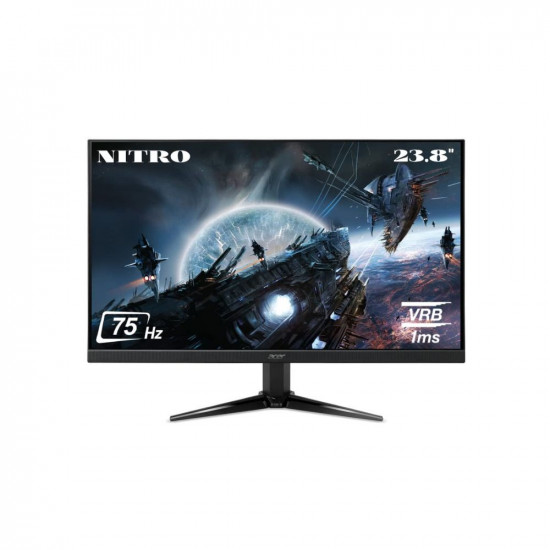 Acer QG241Y 23.8 Inch (60.45 Cm) Full HD VA Panel Gaming LCD Monitor with LED Back Light I 75Hz Refresh Rate I 1 MS VRB Response Time I 2 X HDMI 1 X VGA I AMD Free Sync Technology I Black