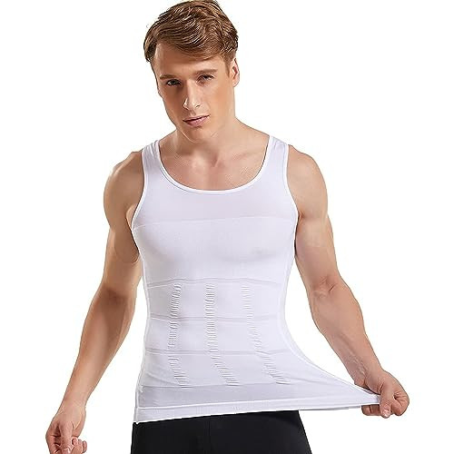 ADA® Premium Men's Compression Tank Top, Slimming Body Shaper Vest, Tummy  Control Undershirts for Men 