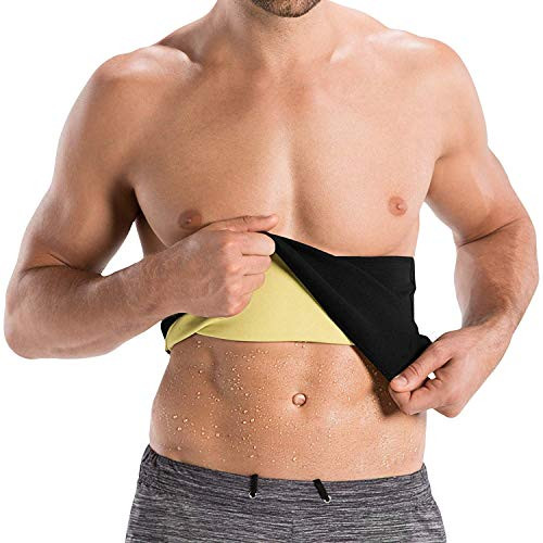 ADA Unisex Neoprene Neotex 3 MM Hot Body Slim Shaper Slimming Tummy Trimmer  Belt (Black, XL