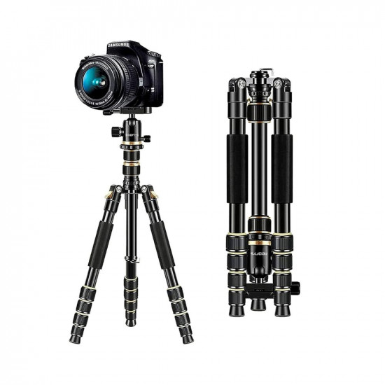 Adofys Professional special quality Aluminium alloy 65 inches/165 Centimeters Camera Travel Tripod Monopod with 360 Degree Ball Head,1/4 inch Quick Shoe Plate and Bag for DSLR Camera Video Camcorder up to 10 kilograms