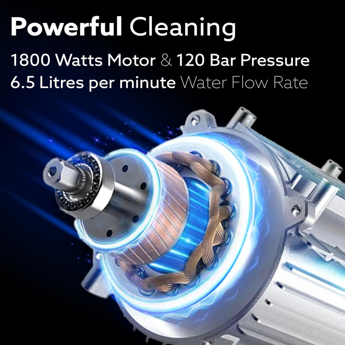 AGARO Supreme High Pressure Washer Car Washer 1800 Watts Motor 120 Bars 65LMin Flow Rate 8 Meters Outlet Hose Portable Car Bike  Home Cleaning Black and Orange