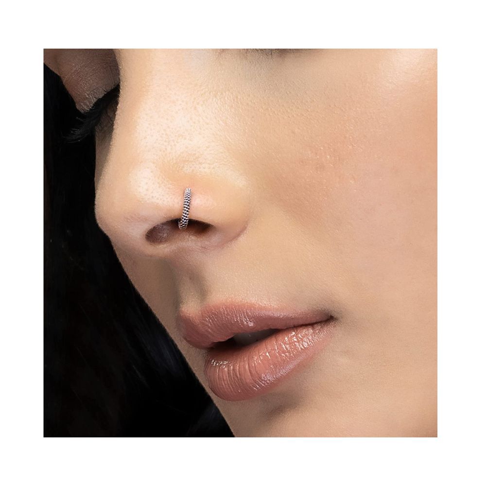 Pure Silver Ball End Nose Ring, 20 Gauge Nose Hoop - Etsy