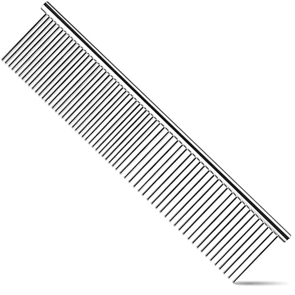 AlexVyan Stainless Steel Grooming Comb for Girl Women Boy Men Human- Narrow &amp; Wide Tooth,Size Small