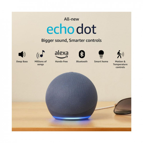 All-New Echo Dot 5th Gen 2023 release  Smart speaker with Bigger sound Motion Detection Temperature Sensor Alexa and Bluetooth Blue