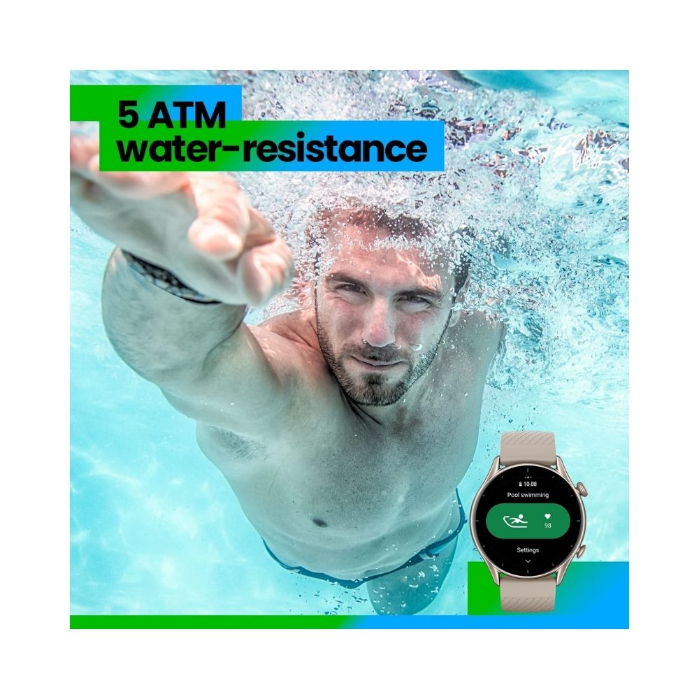 Amazfit GTR 3 Smartwatch (Grey Strap, Regular)