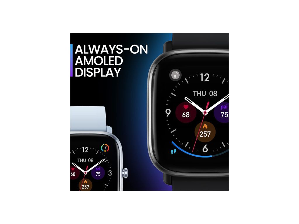 Amazfit GTS2 Mini (New Version) Smart Watch with Always-on AMOLED Display, Alexa Built-in, SpO2, 14 Days' Battery Life, 68 Sports Modes, GPS, HR, Sleep & Stress Monitoring (Meteor Black)