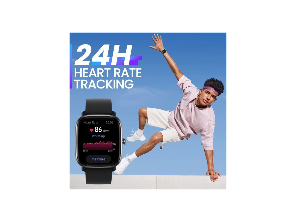 Amazfit GTS2 Mini (New Version) Smart Watch with Always-on AMOLED Display, Alexa Built-in, SpO2, 14 Days' Battery Life, 68 Sports Modes, GPS, HR, Sleep & Stress Monitoring (Meteor Black)