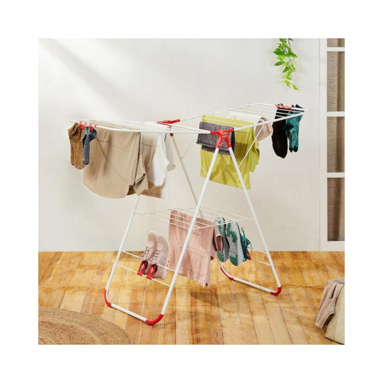 amazon basics - Foldable Clothes Drying Stand - Red