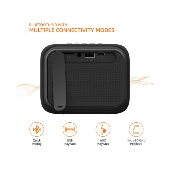 Amazon Basics Bluetooth Speaker, IPX6 Water Resistant