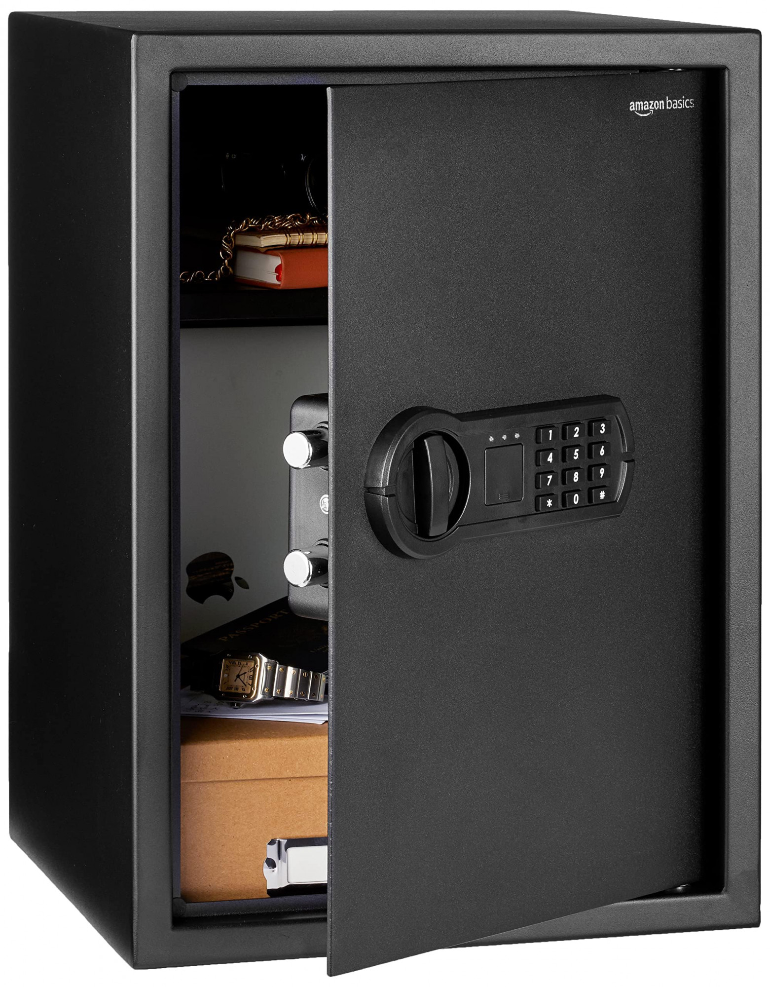 Amazon Basics Digital Safe With Electronic Keypad Locker For Home, Gross Capacity - 58L (Net - 51L), Black