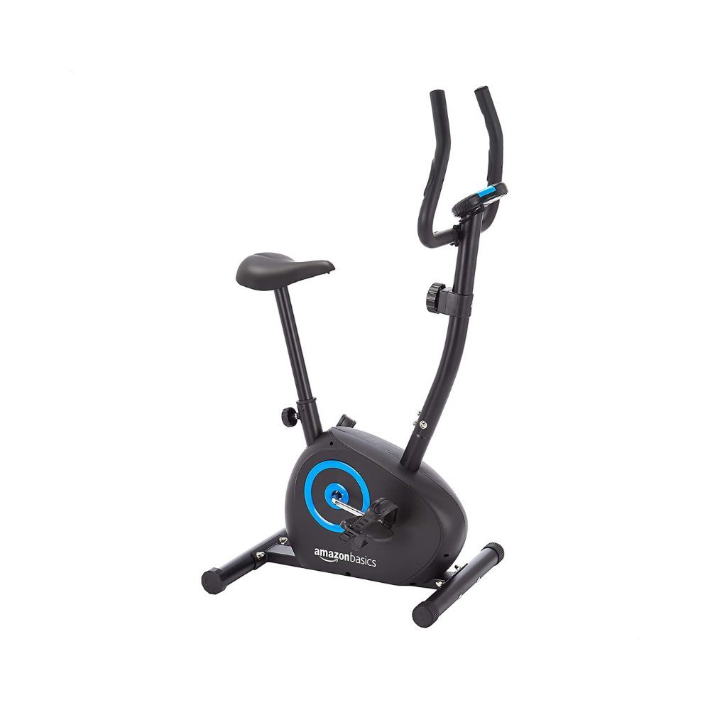 AmazonBasics Magnetic Upright Exercise Bike with Adjustable Resistance, 4 Kg Flywheel