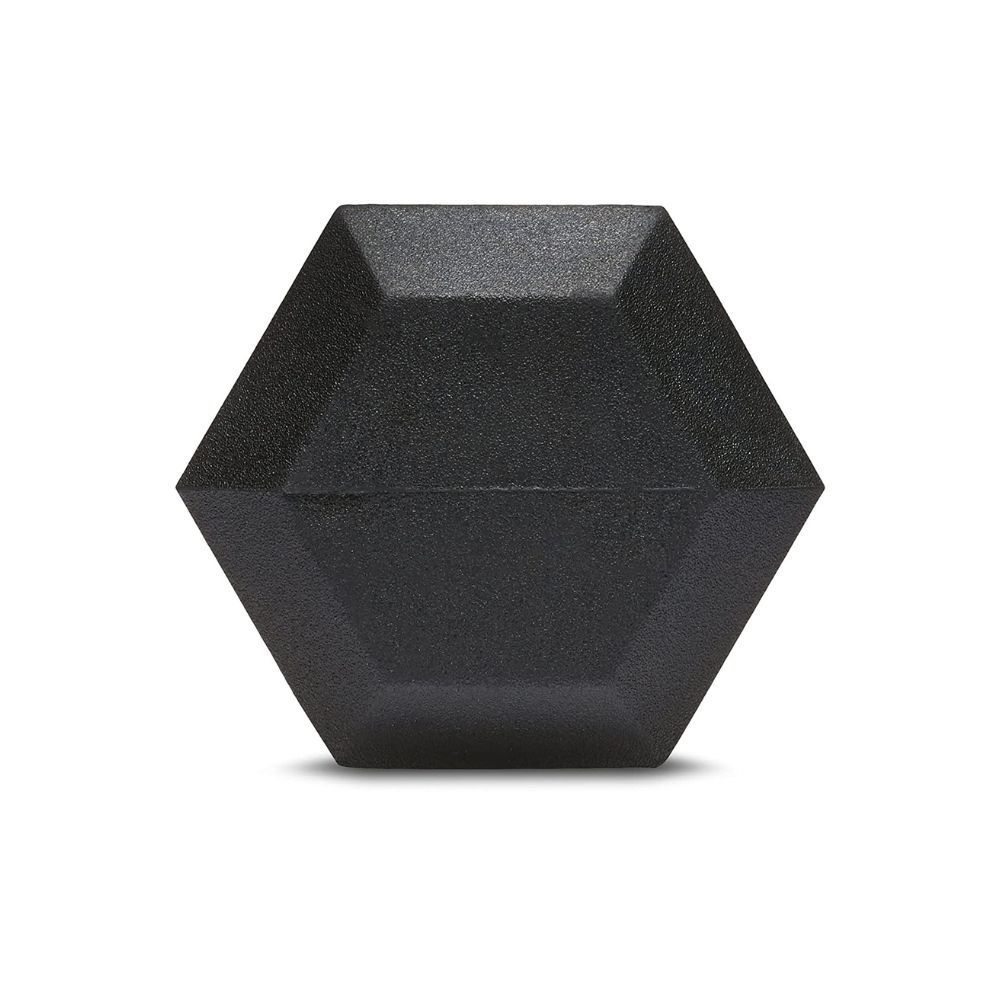 AmazonBasics Quality Solid Cast-Iron Construction Fixed Dumbbell, 15-Pound (6.8 KGS) Black