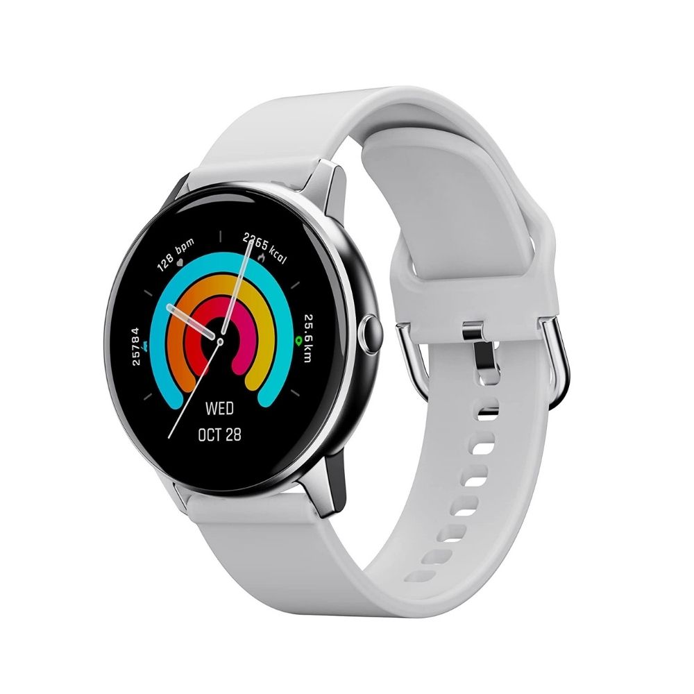 Ambrane Curl Smartwatch with 15 Days Battery Life, 1.28â Lucid Displayâ¢, -  (Mist Grey)