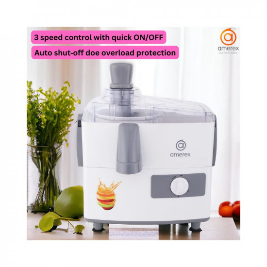 Amerex 450 Watt Juicer Mixer Grinder With 2 Jars White 450 Watt 2 Years Warranty
