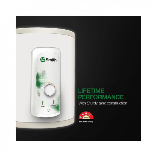 AO Smith HSE-VAS-X-015 Storage 15 Litre Vertical Water Heater (Geyser) Rust-proof outer Body|High Energy Efficiency|Suitable High-rise Buildings Wall Mounting|8 Bar High Pressure rating