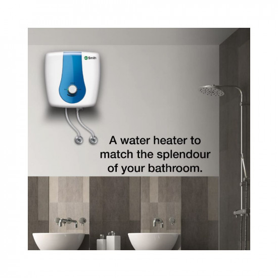AO Smith SDS-GREEN -015 Storage 15 Litre Vertical Water Heater ABS Body BEE 5 Star Superior Energy Efficiency|Enhanced Durability Blue Diamond Tank Coating|Suitable High Rise Buildings Wall Mounting