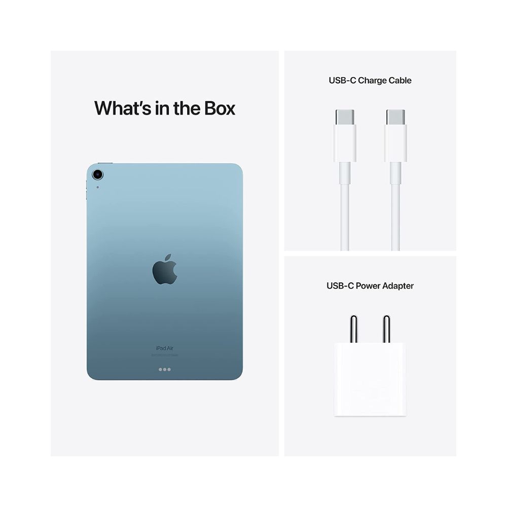 Apple 2022 iPad Air M1 Chip (10.9-inch/27.69 cm, Wi-Fi, 64GB) - Blue (5th Generation)
