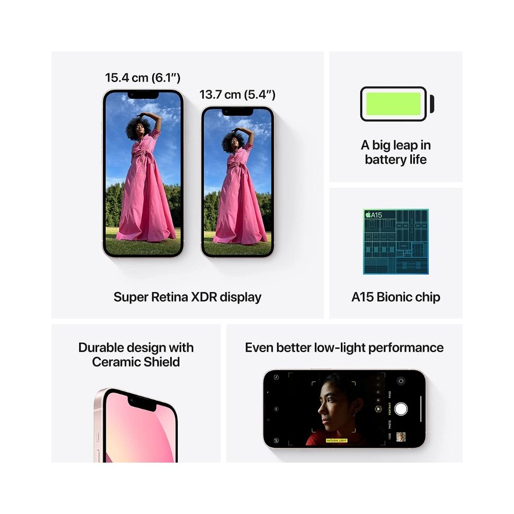 Apple iPhone 13 (Pink, 128 GB)