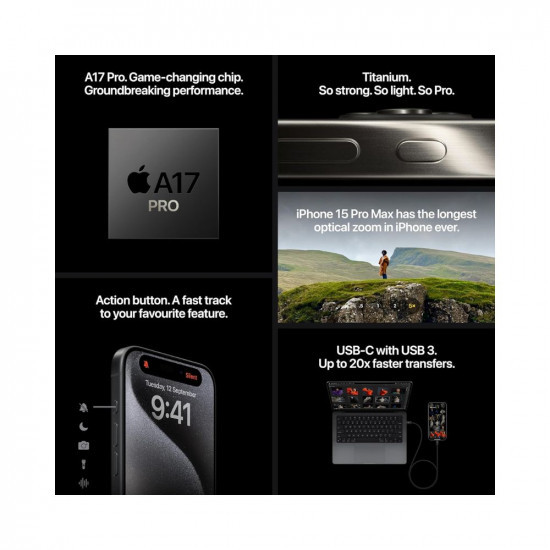 Apple iPhone 15 Pro (256 GB) - Natural Titanium