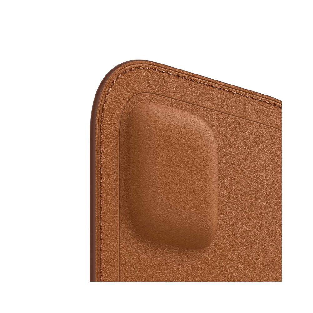 Apple Leather Sleeve Basic Case with MagSafe for iPhone 12 Mini (Saddle Brown)