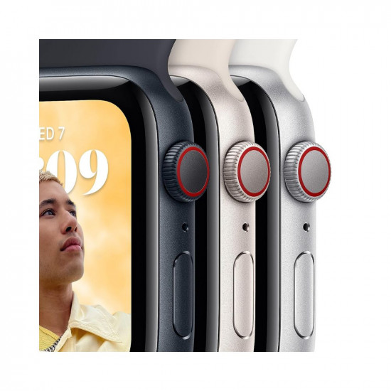 Apple Watch SE (2nd Gen) [GPS 40 mm] Smart Watch w/Starlight Aluminium Case & Starllight Sport Band. Fitness & Sleep Tracker, Crash Detection, Heart Rate Monitor, Retina Display, Water Resistant
