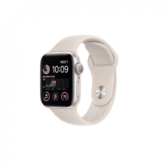 Apple Watch SE (2nd Gen) [GPS 40 mm] Smart Watch w/Starlight Aluminium Case & Starllight Sport Band. Fitness & Sleep Tracker, Crash Detection, Heart Rate Monitor, Retina Display, Water Resistant