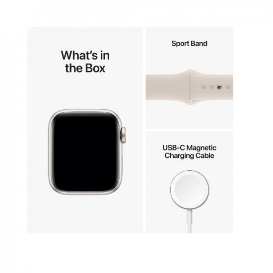 Apple Watch SE (2nd Gen) [GPS 40 mm] Smart Watch w/Starlight Aluminium Case & Starllight Sport Band. Fitness & Sleep Tracker, Crash Detection, Heart Rate Monitor, Retina Display, Water Resistant