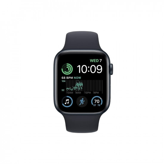 Apple Watch SE (2nd Gen) [GPS 44 mm] Smart Watch w/Midnight Aluminium Case & Midnight Sport Band. Fitness & Sleep Tracker