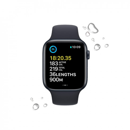 Apple Watch SE (2nd Gen) [GPS 44 mm] Smart Watch w/Midnight Aluminium Case & Midnight Sport Band. Fitness & Sleep Tracker