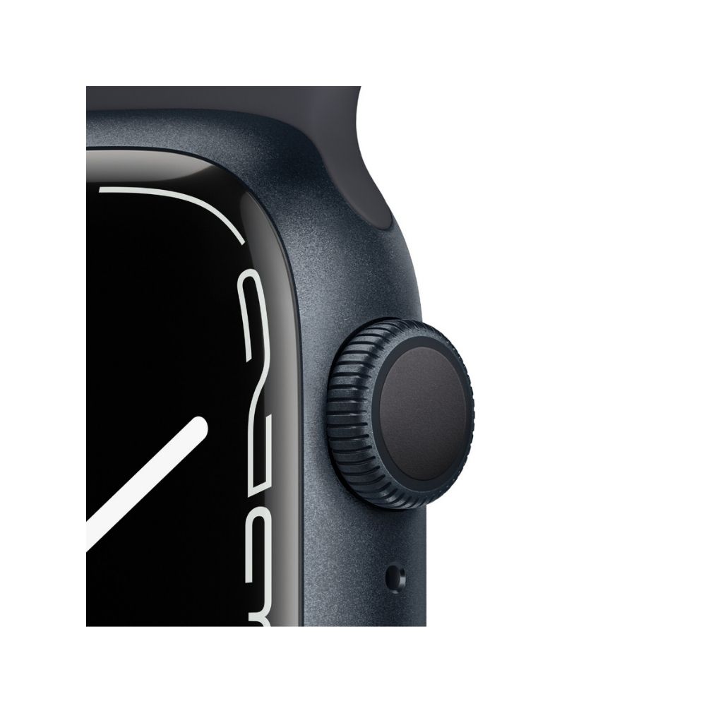 Apple Watch Series 7 GPS + Cellular MKHQ3HN/A 41 mm Aluminium Case (Black Strap, Regular)