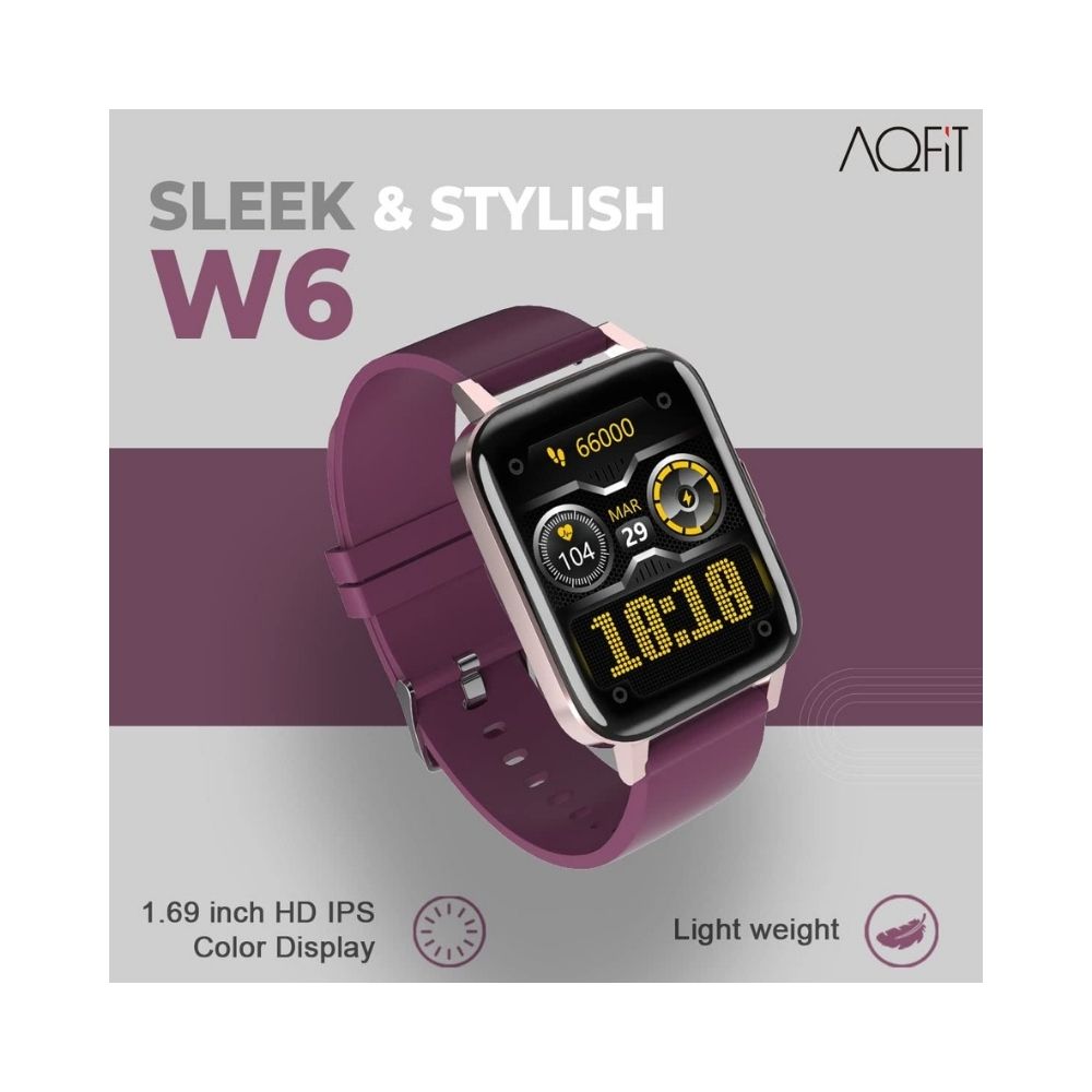AQFIT W6 Smartwatch IP68 Water Resistant 1.69
