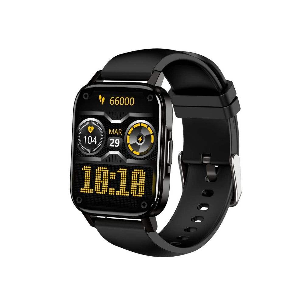 AQFIT W6 Smartwatch IP68 Water Resistant for Men and Women - Black