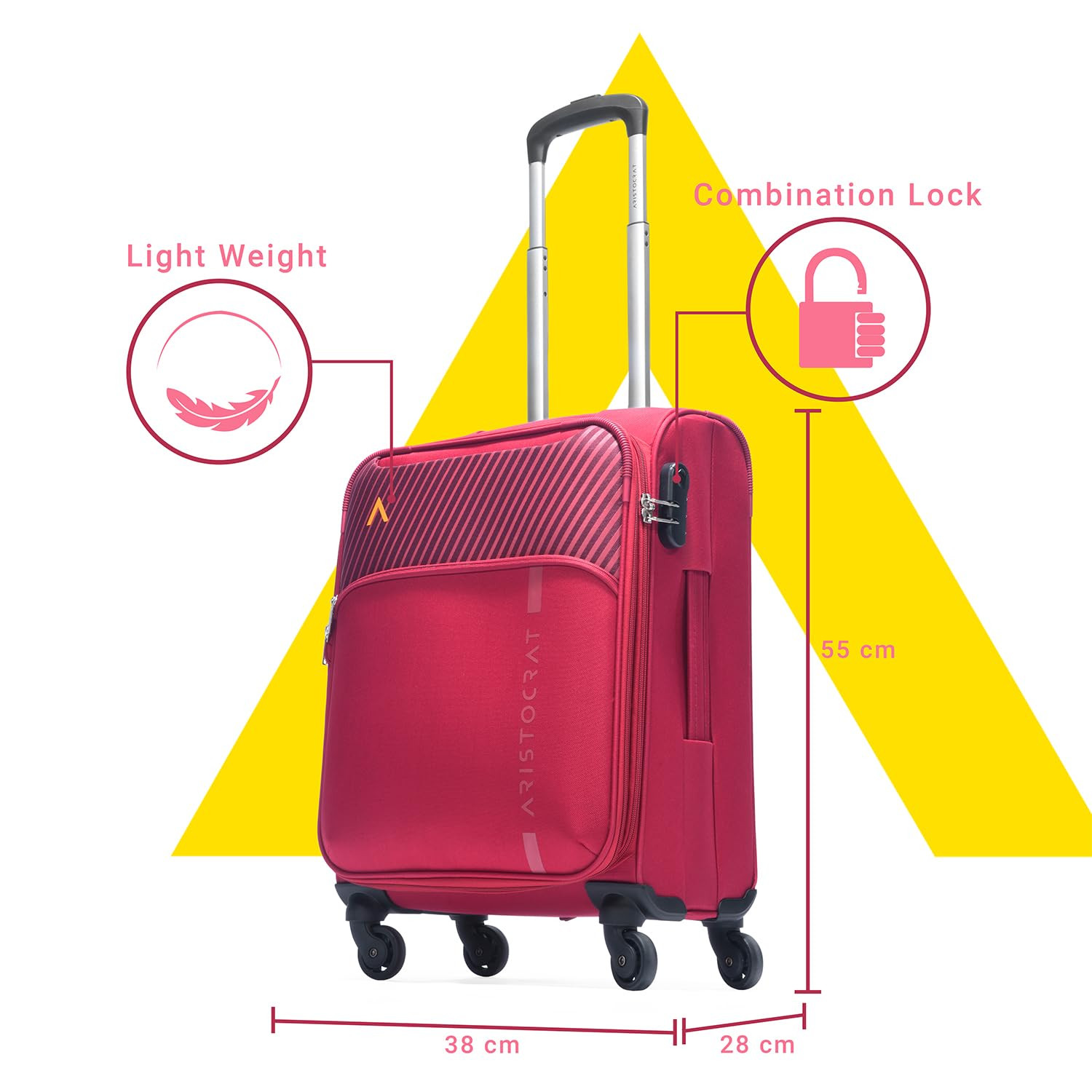 ARISTOCRAT ROOKIE DFT 62 (E) RED Duffel With Wheels (Strolley) Red - Price  in India | Flipkart.com
