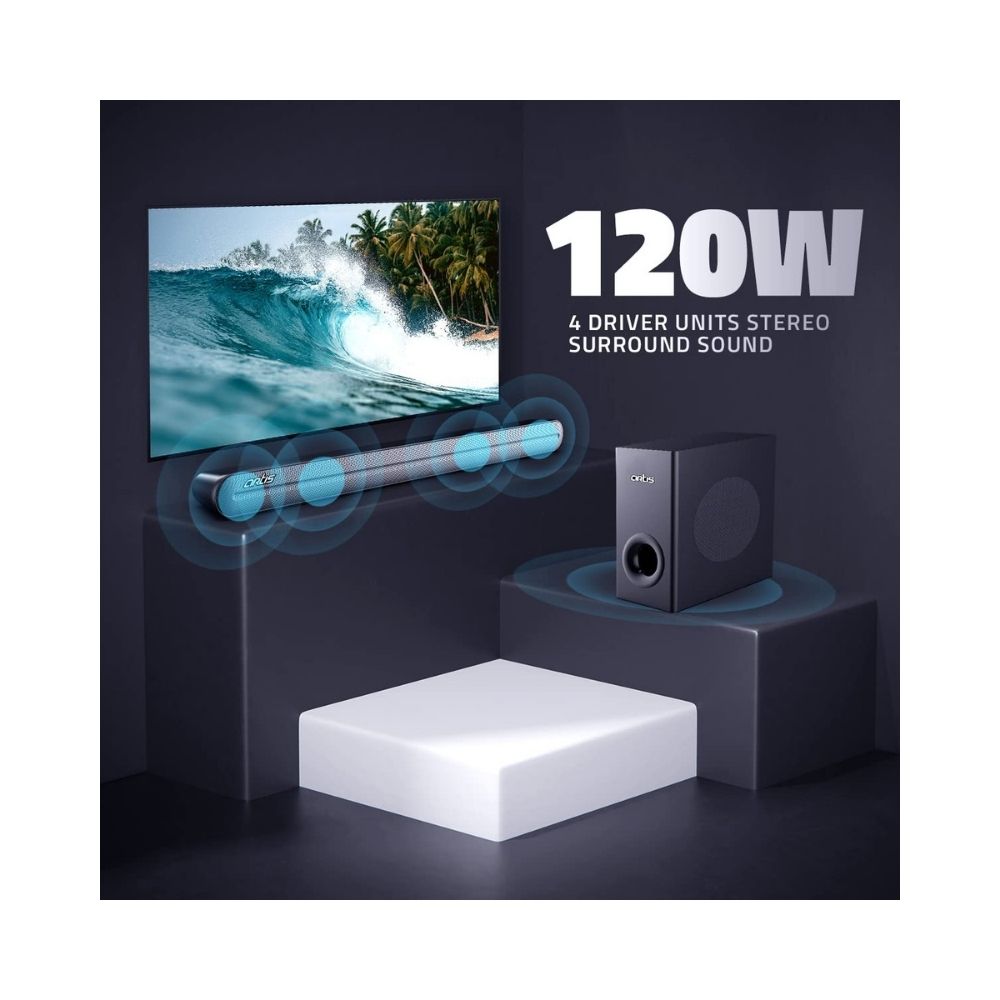 Artis BT-X9 120W 21Channel Wireless Bluetooth Sound bar  Wireless Subwoofer Black