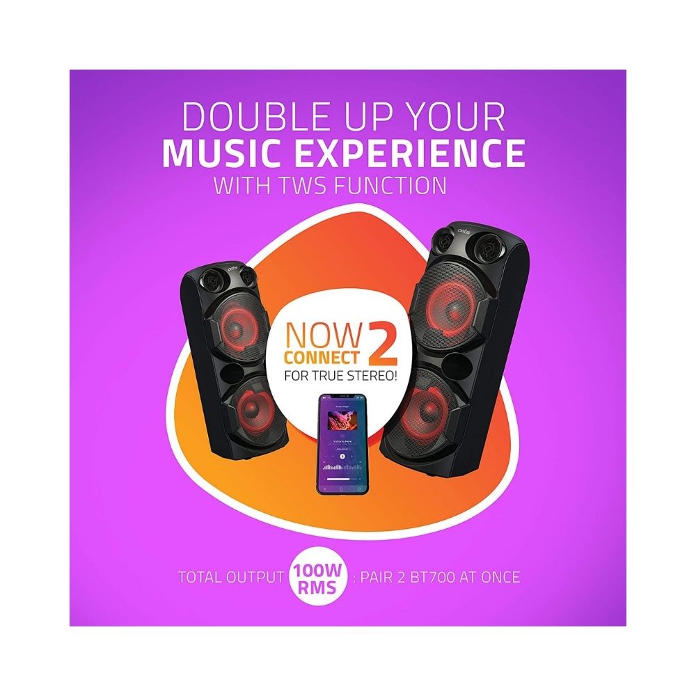 Artis BT700 Wireless Bluetooth Super Bass Portable Party Speaker with RGB Lights 50W RMS Output