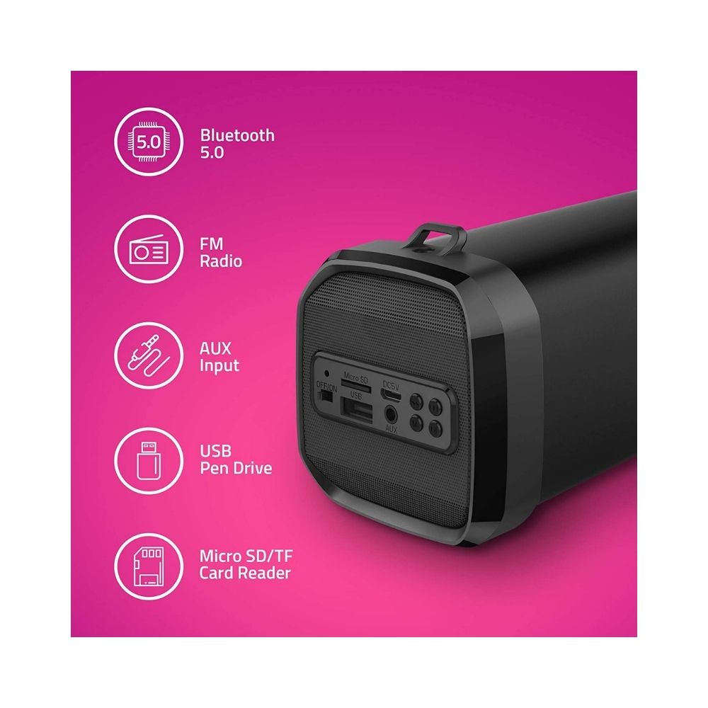 Artis BT90 Wireless Portable Bluetooth Speaker with USBMicro SD CardFMAUX in Black 3W RMS Output