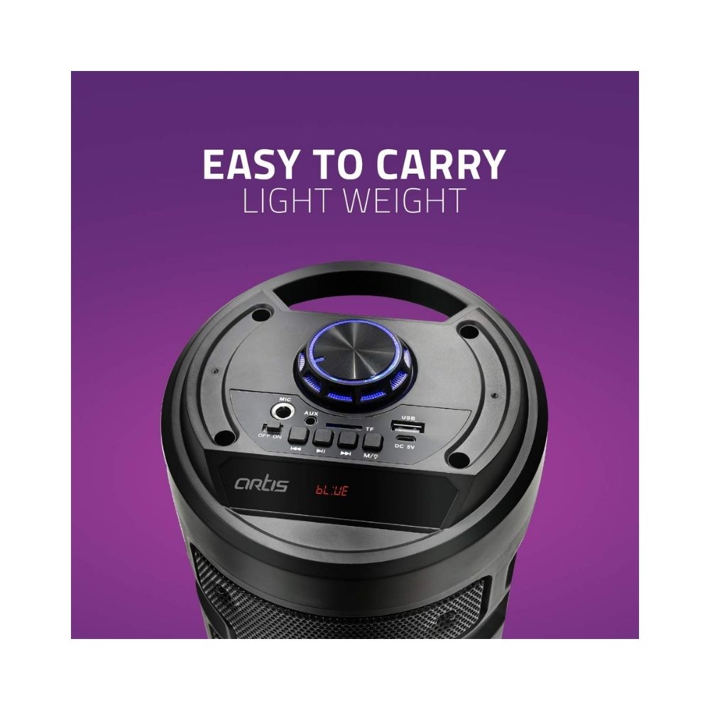 Artis MS301 Wireless Bluetooth Portable Party SpeakerBlack 20W RMS Output