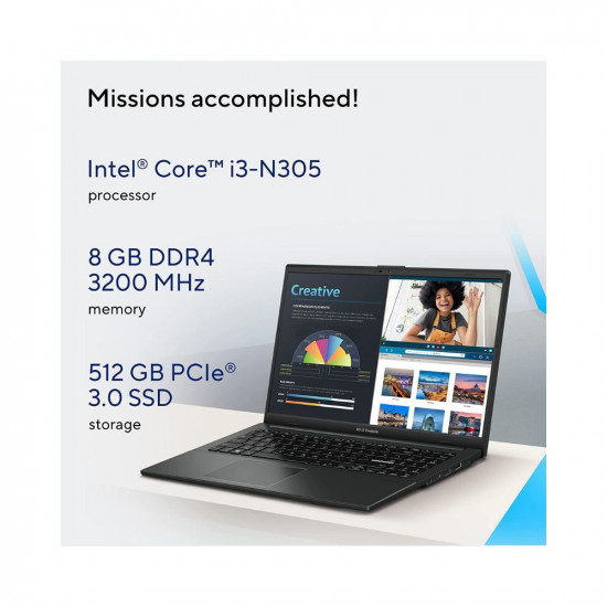 ASUS Vivobook Go 15 (2023), Intel Core i3-N305, 15.6