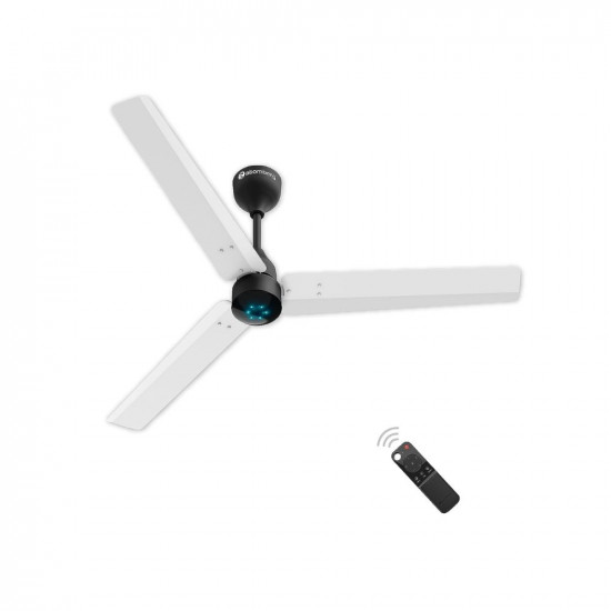 Atomberg Renesa 1200mm BLDC Motor 5 Star Rated Sleek Ceiling Fans with Remote Control | Upto 65% Energy Saving, High Air Delivery and LED Indicators | 2+1 Year Warranty (White and Black) | Winner of National Energy Conservation Awards (2022)