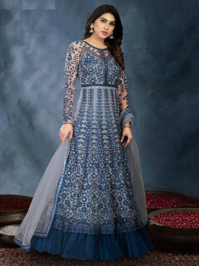 Thrilling Georgette Festival Readymade Gown