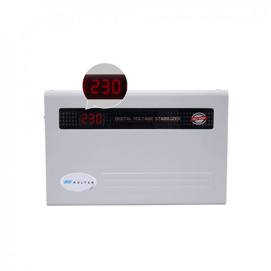 AULTEN Digital Voltage Stabilizer for All Inverter and Non Inverter AC Upto 1.5, 2.0 Ton AC 5 KVA 4000W 90V-300V AD024 (White)