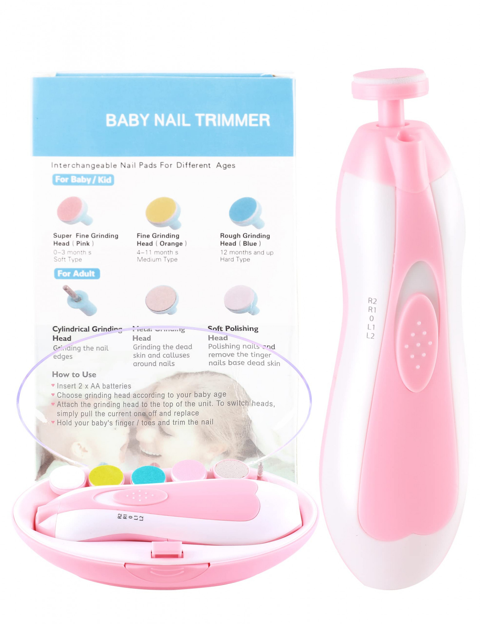 Buy GoodHood Baby Nail Trimmer Electric Safe Baby Nail Clippers, Manicure  Set, Trim Polish Grooming kit for Newborn Toddler or Adults Toes  Fingernails, Light Purple Online at Low Prices in India -
