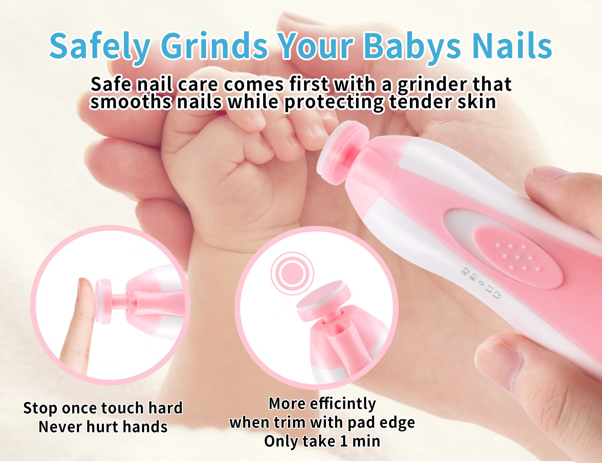 Amazon.com: Baby Nail Trimmer Electric Rechargeable - Baby Nail Clippers  Electric w/Led Light for Newborn, Infant, Toddler, Kids - Baby Manicure  Fingernail Care Set - Baby Essentials Must Haves Grinder Cutter… : Baby