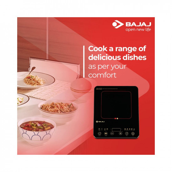 Bajaj ABS Majesty Slim 2100-Watt Induction Cooktop Black